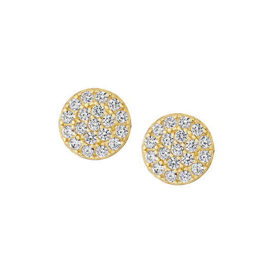 Small Pave Disc Studs