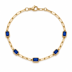 Dainty Bezel Link Bracelet