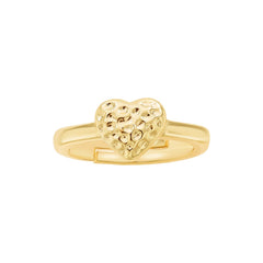 Textured Heart Ring