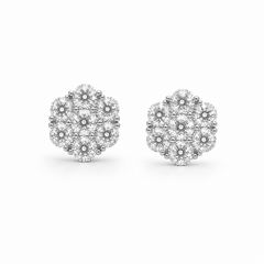 Flower Cluster Stud Earrings