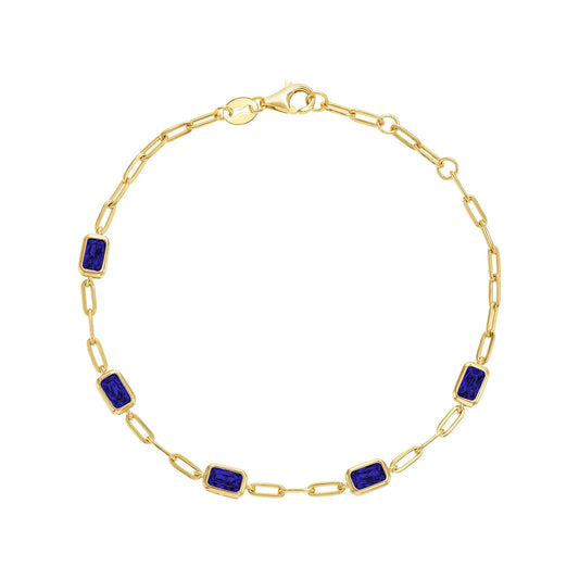 Dainty Bezel Link Bracelet