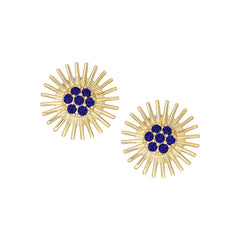Gold Sunrays Stud Earring