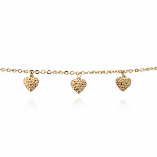 Hammered heart outlet bracelet