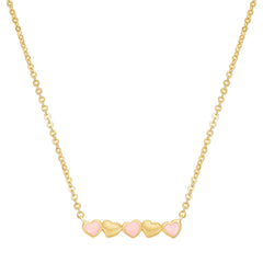 Leaning Hearts Bar Pendant