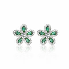 Dainty Colored Floral Studs