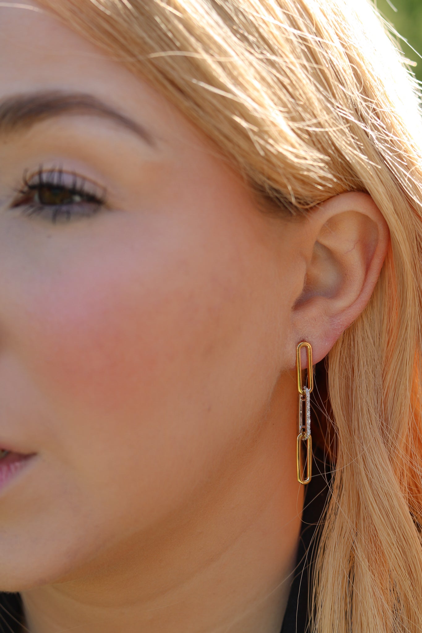 Triple Link Earrings