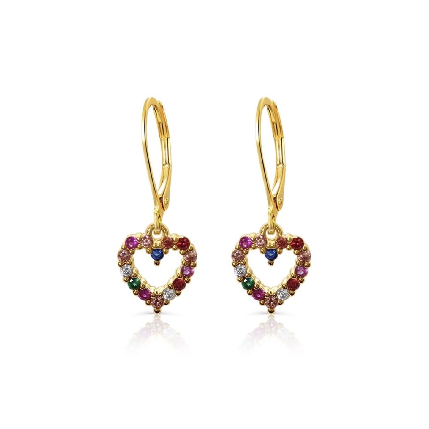 Multicolor Heart Earrings