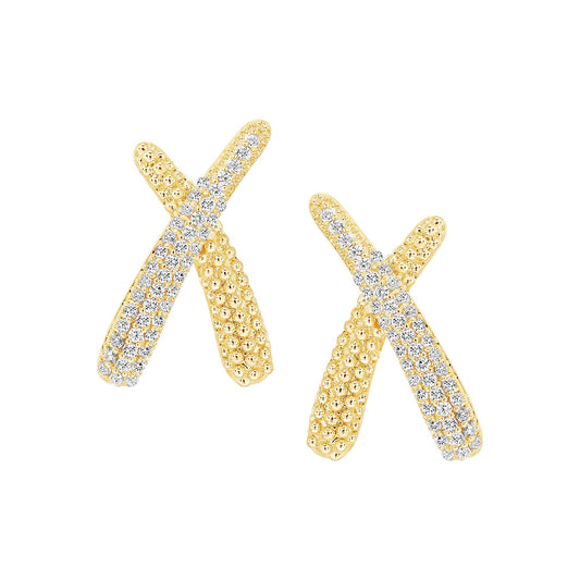 Overlapping X Stud Earring