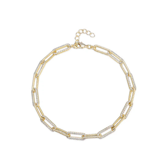 Beaded Stone Link Bracelet