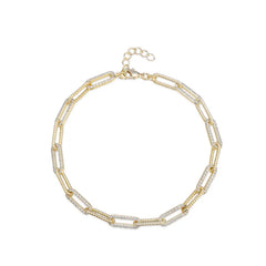 Beaded Stone Link Bracelet