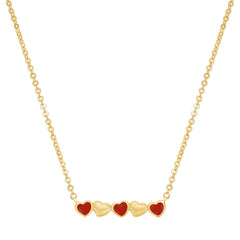 Leaning Hearts Bar Pendant