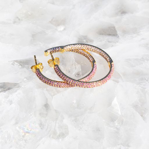 Ombre Pave Hoops