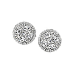 Bold Diamond Circle Stud Earring