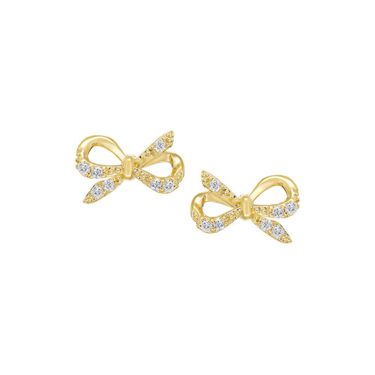 Thin Bow Tie Stud Earring
