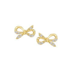 Thin Bow Tie Stud Earring
