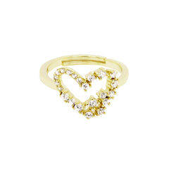 Scattered Open Heart Ring