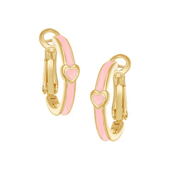 Enamel Heart Hoops