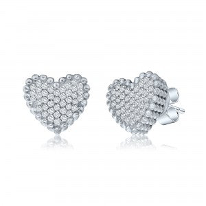 Crushed Heart Studs