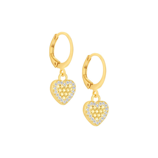 Small Honeycomb Heart Earring
