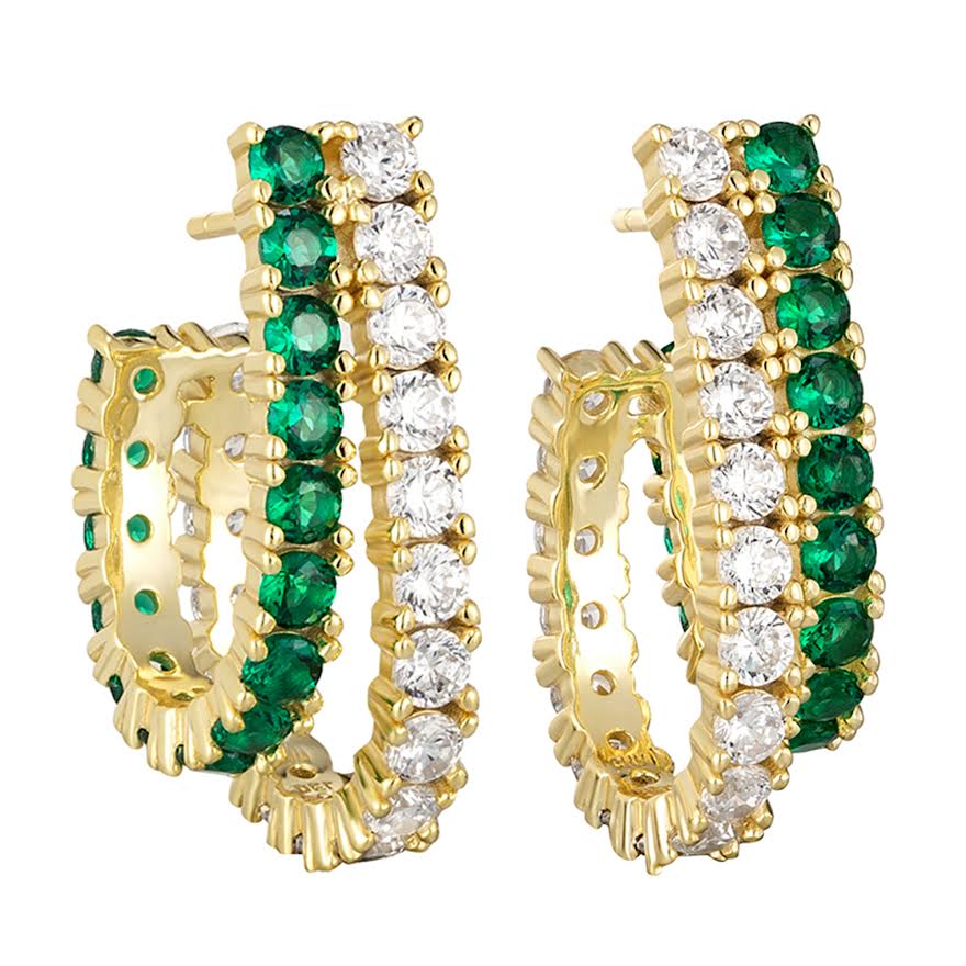 Small Double Hoops