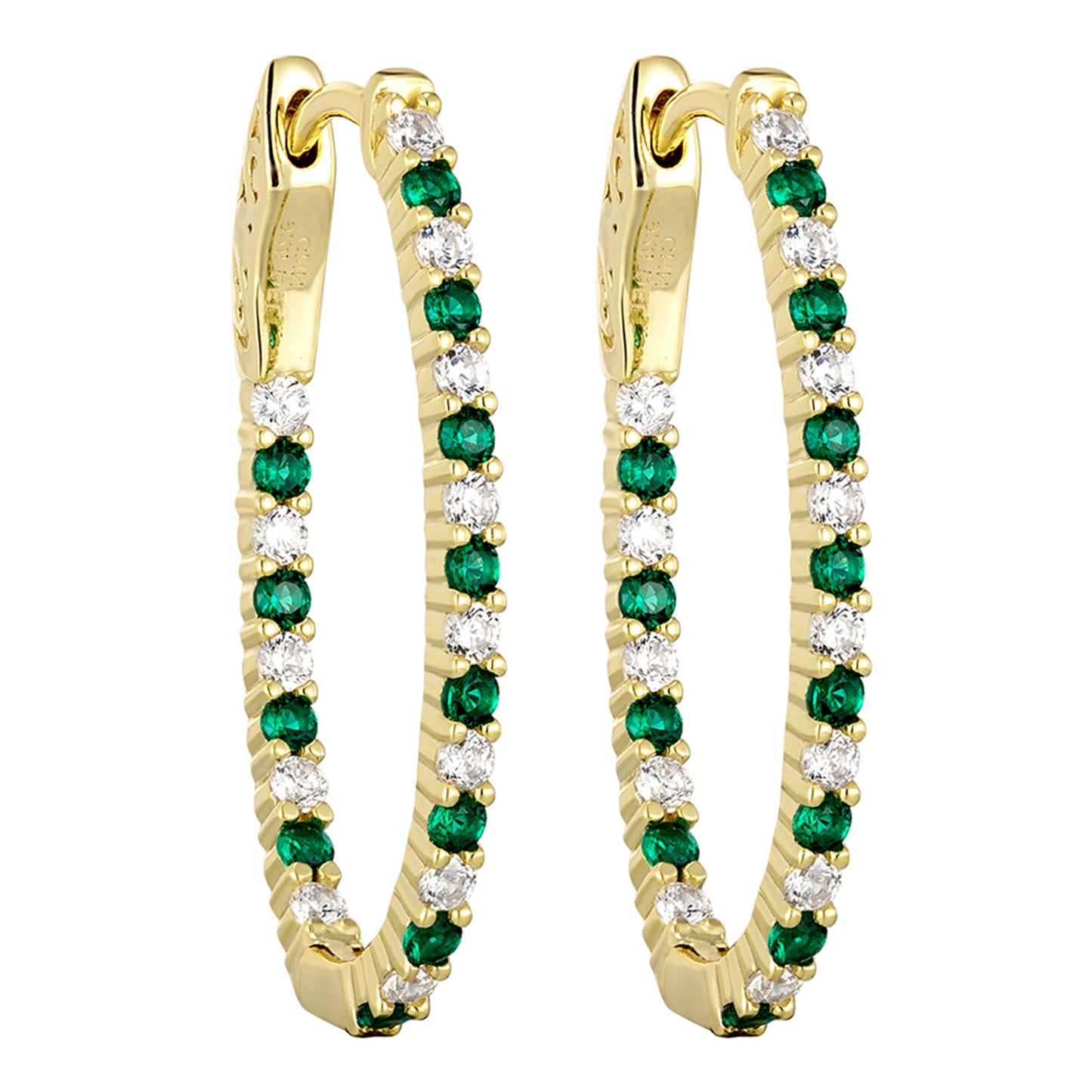 Dainty Oval Colored Hoops