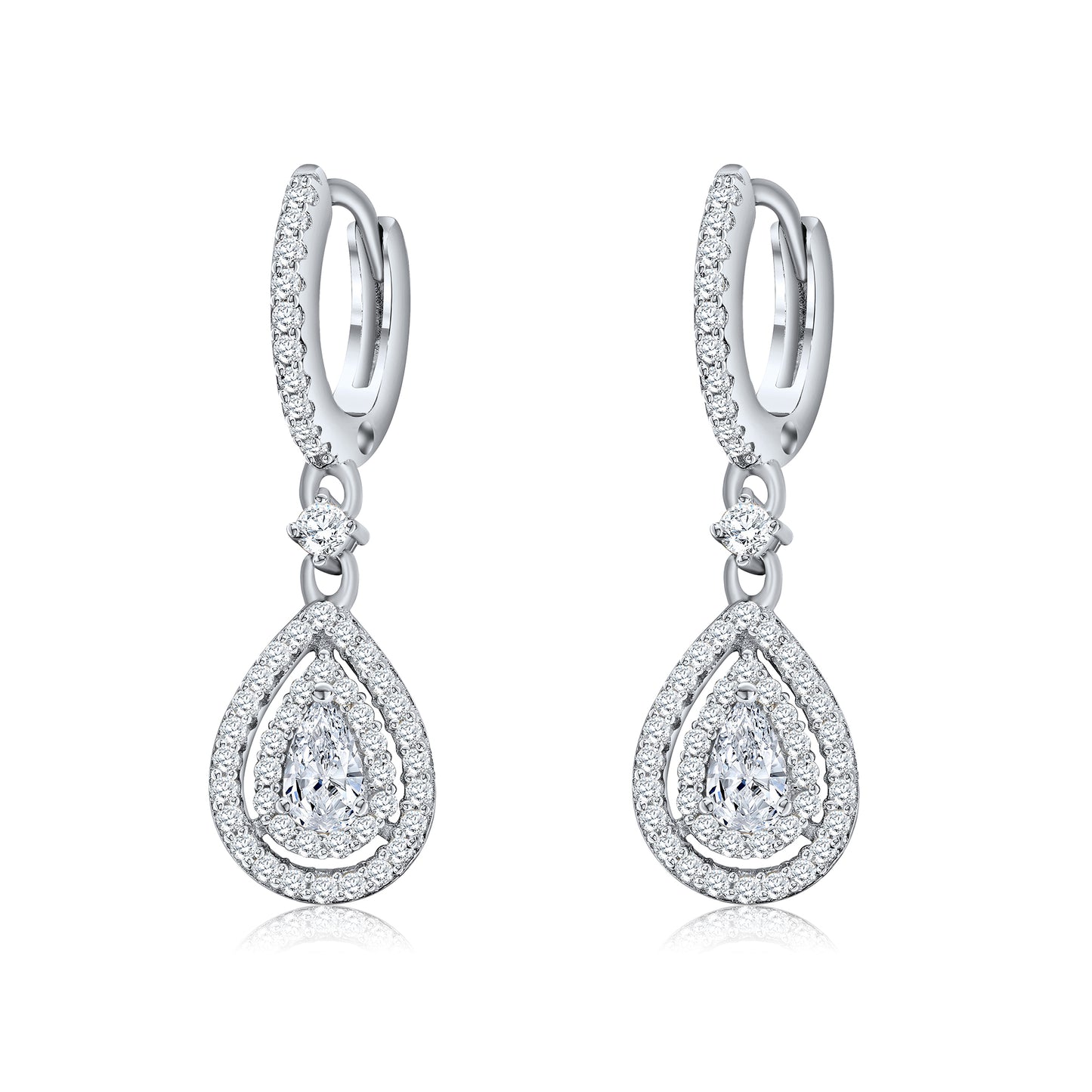 Small Double Teardrop Earrings