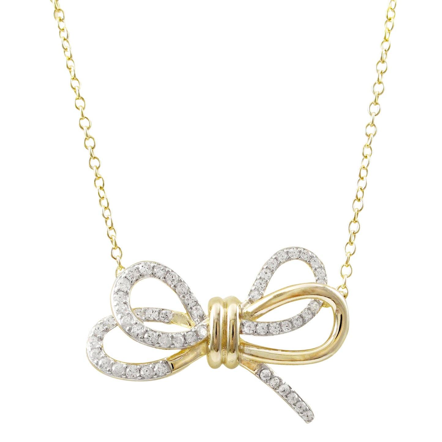 Two Tone Bowtie Necklace
