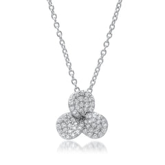 Triple Pave Floral Necklace