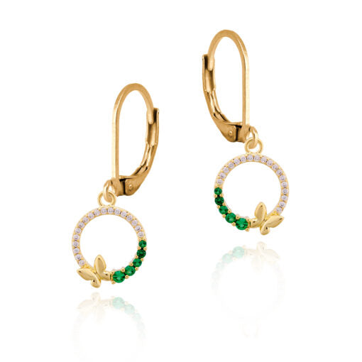 Flying Butterfly Circle Earring