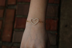 Open Heart Link Bracelet