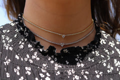 Heart Solitaire Tennis Choker