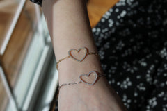 Open Heart Link Bracelet
