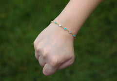 Single diamond by the yard bracelet