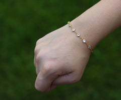 Single diamond by the yard bracelet