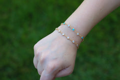 Single diamond by the yard bracelet
