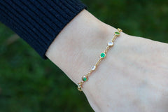 Single diamond by the yard bracelet