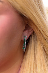 Colored Tennis Earrings