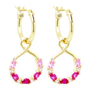Graduating Multi Ruby Earrings