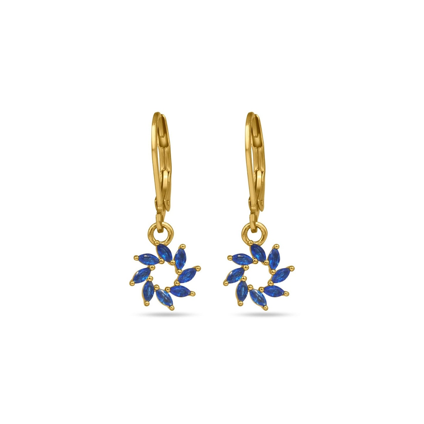 Pinwheel Lever Back Earrings