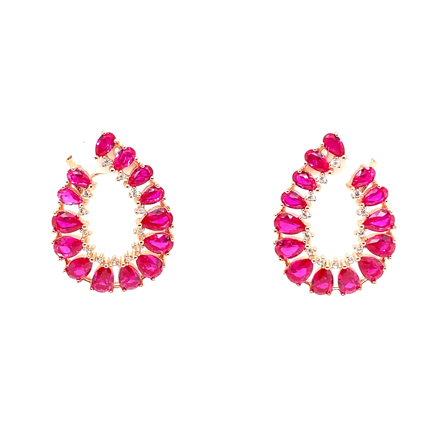 J Hoop Colored Earrings