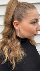 Double Tennis Dangle Earrings