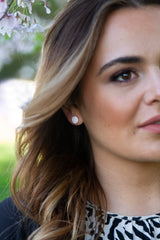 Small Pave Disc Studs