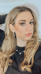 Open Tennis Teardrop Earrings