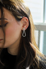 Open Tennis Teardrop Earrings