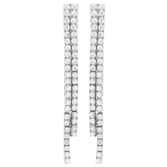 Double Tennis Dangle Earrings