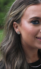 Four Heart Mother Of Pearl Stud