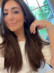 Baguette Swirled Post Earrings