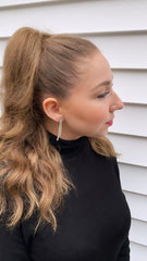 Double Tennis Dangle Earrings