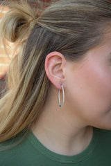 Medium Thin Oval Hoops