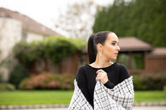 Long Triple Tennis Earrings